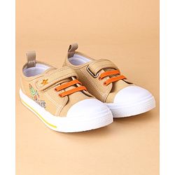 Cute Walk by Babyhug Casual Shoes With Velcro Closure Rocket Print- Mustard