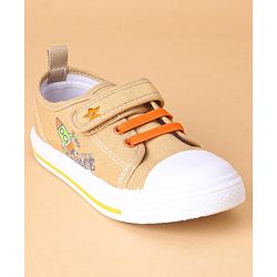 Cute Walk by Babyhug Casual Shoes With Velcro Closure Rocket Print- Mustard