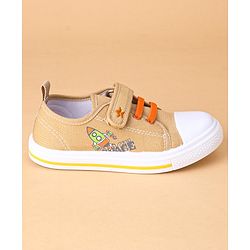 Cute Walk by Babyhug Casual Shoes With Velcro Closure Rocket Print- Mustard