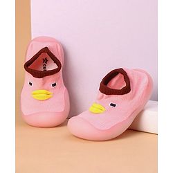 Cute Walk by Babyhug Sock Shoes Animal Design - Pink