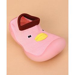 Cute Walk by Babyhug Sock Shoes Animal Design - Pink