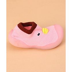 Cute Walk by Babyhug Sock Shoes Animal Design - Pink