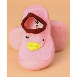 Cute Walk by Babyhug Sock Shoes Animal Design - Pink