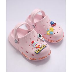 Cute Walk by Babyhug Slip-On Clogs Space-X Applique - Pink (Design May Vary)
