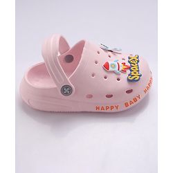 Cute Walk by Babyhug Slip-On Clogs Space-X Applique - Pink (Design May Vary)