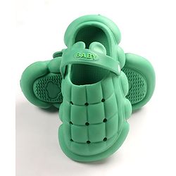 Cute Walk by Babyhug Slip On Clogs Cube Design Design - Green