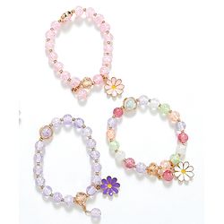 Babyhug Bracelets With Floral Charms Pack of 3 - Multicolor