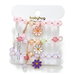 Babyhug Bracelets With Floral Charms Pack of 3 - Multicolor