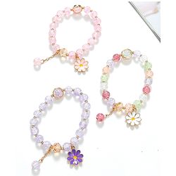 Babyhug Bracelets With Floral Charms Pack of 3 - Multicolor