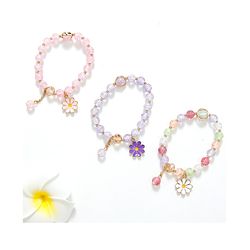 Babyhug Bracelets With Floral Charms Pack of 3 - Multicolor