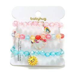 Babyhug Bracelets With Unicorn Charms Pack of 3 - Multicolor