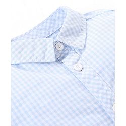 Babyhug 100%  Cotton Full Sleeves Checks Shirt & Denim Jeans With Suspender - Blue