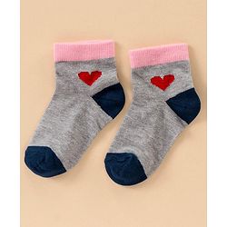 Cute Walk by Babyhug Ankle Length Antibacterial Socks Multi Design Pack Of 5 - Multicolor