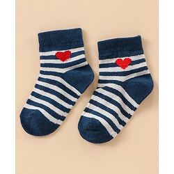 Cute Walk by Babyhug Ankle Length Antibacterial Socks Multi Design Pack Of 5 - Multicolor