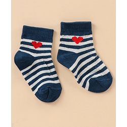 Cute Walk by Babyhug Ankle Length Antibacterial Socks Multi Design Pack Of 5 - Multicolor