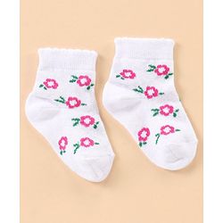 Cute Walk by Babyhug Ankle Length Antibacterial Socks Multi Design Pack Of 5 - Multicolor