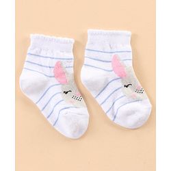 Cute Walk by Babyhug Ankle Length Antibacterial Socks Multi Design Pack Of 5 - Multicolor