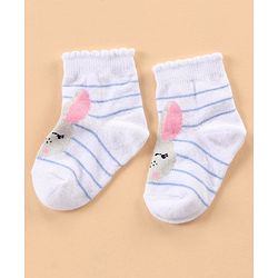 Cute Walk by Babyhug Ankle Length Antibacterial Socks Multi Design Pack Of 5 - Multicolor