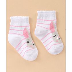 Cute Walk by Babyhug Ankle Length Antibacterial Socks Multi Design Pack Of 5 - Multicolor