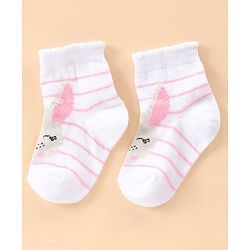 Cute Walk by Babyhug Ankle Length Antibacterial Socks Multi Design Pack Of 5 - Multicolor