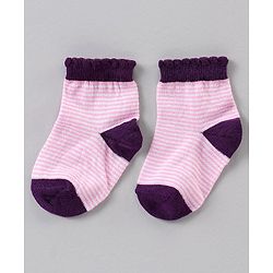 Cute Walk by Babyhug Ankle Length Antibacterial Socks Multi Design Pack Of 5 - Multicolor