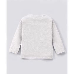 Babyhug 100% Cotton Full Sleeves Night Suit Clouds Print - Grey Blue