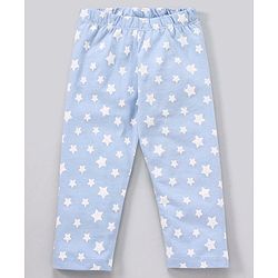 Babyhug 100% Cotton Full Sleeves Night Suit Clouds Print - Grey Blue