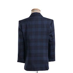 Babyhug Full Sleeves Checked Party Wear Suit With Blazer- Navy & Black