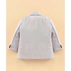 Babyhug Full Sleeves Textured Party Blazer - Grey
