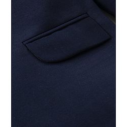 Babyhug Full Sleeves Solid Party Blazer - Navy