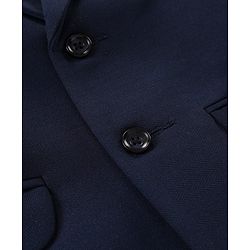 Babyhug Full Sleeves Solid Party Blazer - Navy