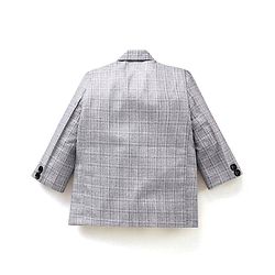 Babyhug Full Sleeves Party Wear Blazer Solid Color - Grey