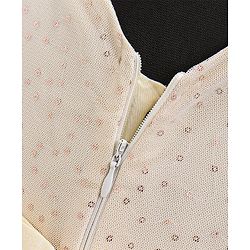 Babyhug Sleeveless Sequins Detailing Party Frock - Off White