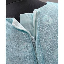 Babyhug Party Wear Sleeveless Frock Floral Appliques - Light Blue