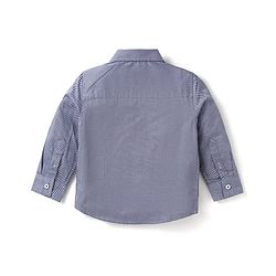 Babyhug Full Sleeves Shirt & Trousers Set Checks Print- Navy Black