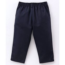 Babyhug Full Sleeves Shirt & Trousers Set Checks Print- Navy Black