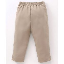 Babyhug Full Sleeves Printed Shirt & Trousers With Suspenders- Black Beige