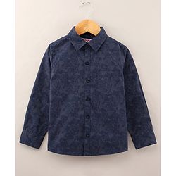Babyhug Cotton Full Sleeves Floral Printed Shirt - Light Purple