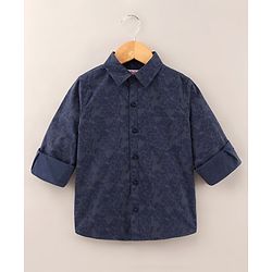 Babyhug Cotton Full Sleeves Floral Printed Shirt - Light Purple