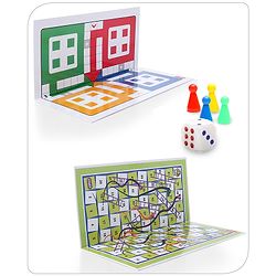 Babyhug Ludo and Snakes N Ladders Board Game - Multicolour