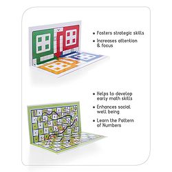 Babyhug Ludo and Snakes N Ladders Board Game - Multicolour