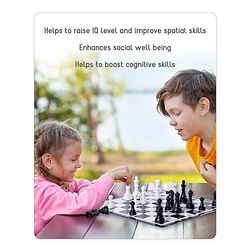 Babyhug Royal Chess Board Game - Classic 2 -Player Strategy Game with Black & White Pieces | Fun & Educational Family Game for Kids | Enhances Logic, Patience & Focus | BIS Certified