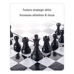 Babyhug Royal Chess Board Game - Classic 2 -Player Strategy Game with Black & White Pieces | Fun & Educational Family Game for Kids | Enhances Logic, Patience & Focus | BIS Certified