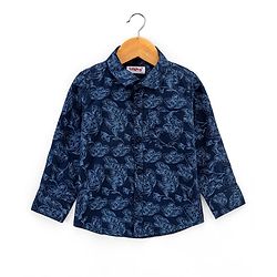 Babyhug Full Sleeves  Printed Shirt - Navy Blue