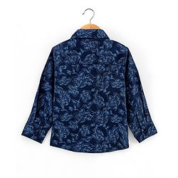 Babyhug Full Sleeves  Printed Shirt - Navy Blue