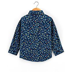 Babyhug Full Sleeves Party Wear Shirt With Bow - Navy Blue