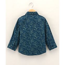 Babyhug Full Sleeves Shirt Leaf Print - Green