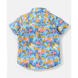Babyhug 100% Cotton Half Sleeves Shirt Printed - Navy Blue
