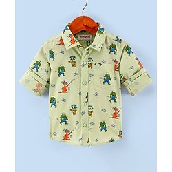 Babyhug Cotton Knit Full Sleeves T-Shirts with Text & Animal Prints Pack of 3 - Light Blue Red & Blue main image 0