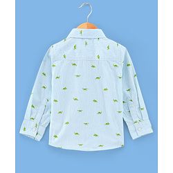 Babyhug Full Sleeves Shirt Dino Print - Blue